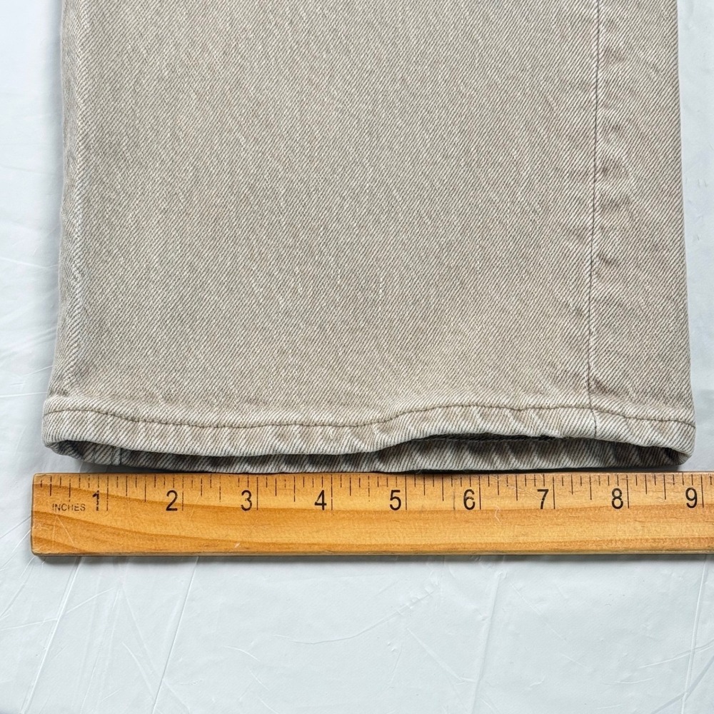 Abercrombie & Fitch Curve Love The 90s Relaxed Jean High Rise Tan 26 2s - Picture 4 of 10